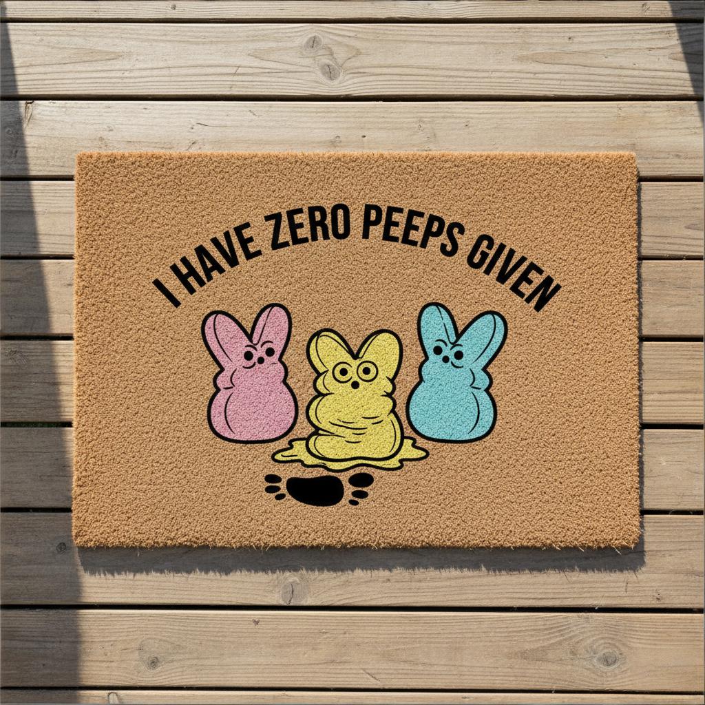 Zero Peeps Given Doormat