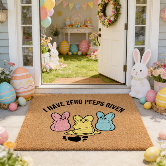 Zero Peeps Given Doormat