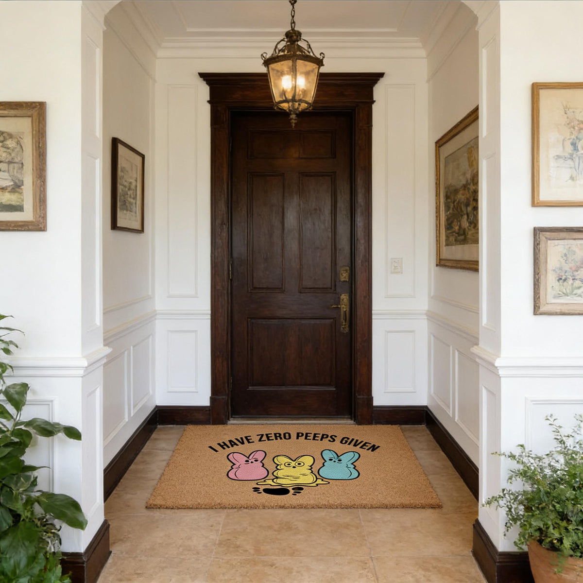 Zero Peeps Given Doormat